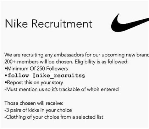 2018 nike ambassador program instagram fake|This Fake Nike Recruitment Campaign is Catching People Out.